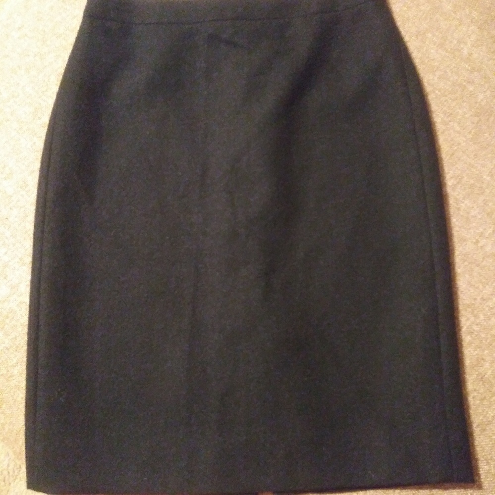 JCrew Classic Black Wool Pencil skirt